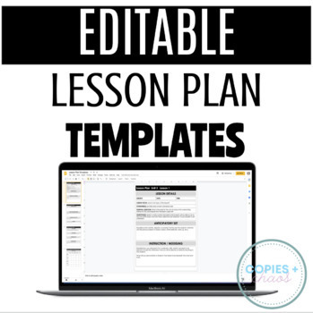Preview of Lesson Plan Templates | Formal and Weekly Included