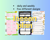 Lesson Plan Templates daily and weekly bundle of 5 - digital plan
