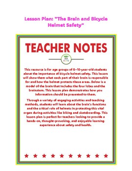 Preview of Lesson Plan: "The Brain and Bicycle Helmet Safety"