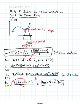 Preview of Lesson Plan - The Power Rule