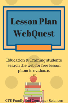 Preview of Lesson Plan Web Quest (Education & Training courses) - Word and PDF included