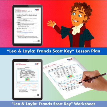 Preview of Francis Scott Key, Star-Spangled Banner - Lesson Plan, Worksheet, Video