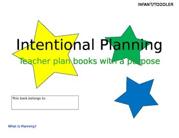 Preview of Lesson Plan book for Infant and Toddler activities
