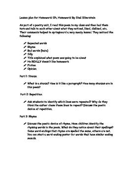 poetry homework pdf