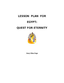 Preview of Lesson Plan for Video Egypt: Quest for Eternity