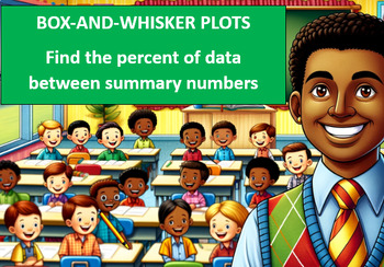 Preview of Lesson Plan on BOX-AND-WHISKER PLOTS / PERCENT OF DATA BETWEEN SUMMARY NUMBERS