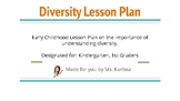 Lesson Plan on Diversity for Early Childhood