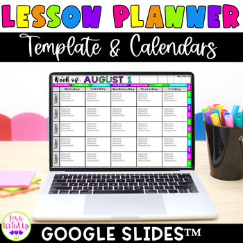Preview of Lesson Planner Editable Template