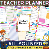 Teacher Planner Printable & Editable & Digital | Weekly an