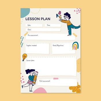 Preview of Lesson Planner Template | Printable Digital Download | Editable PDF | Lesson