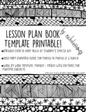 Lesson Planning Book - Template Printable