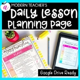 Lesson Planning DAILY Page
