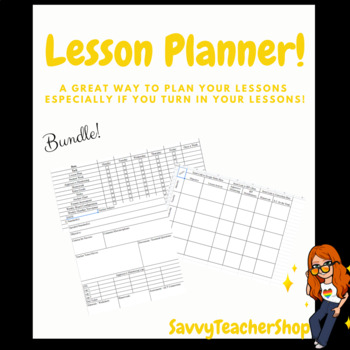 Preview of Lesson Planning Pack w/ aggressive monitoring template!