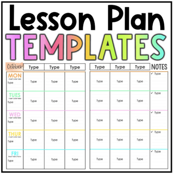 Preview of Lesson Planning Pages