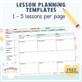 Lesson Planning Templates | Free Resource ☺