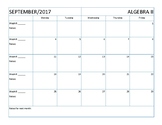 Lesson Plans Calendar- blank