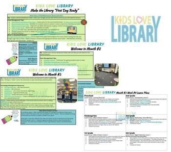 Preview of Elementary Classroom Library Lesson Plan - Months 1, 2 & 3