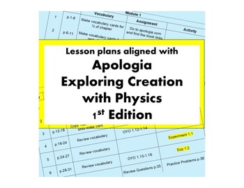 Preview of Lesson Plans Exploring Creation with Physics 1st edition