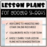 Lesson Plan Template (Google Sheets)