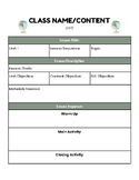 Lesson Plant Template