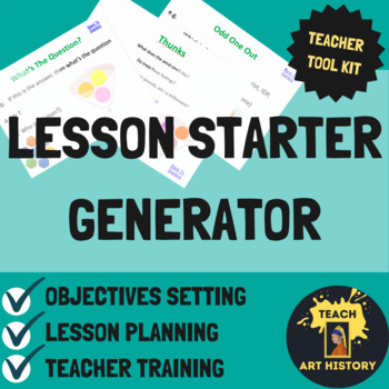Preview of Lesson Starter Generator and Planning Tool for Teachers