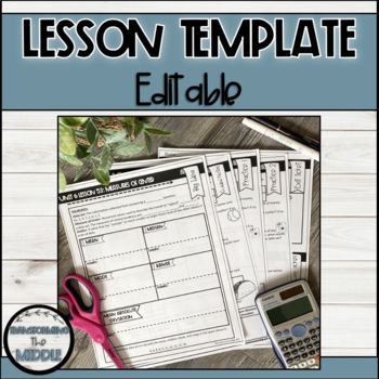 Preview of Lesson Template | Editable Template