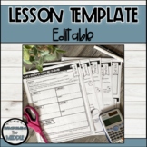 Lesson Template | Editable Template