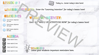 Preview of Lesson Template Slides