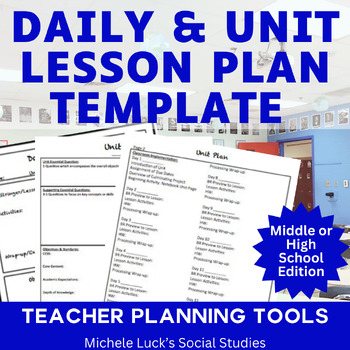 Preview of Lesson & Unit Plan Templates for Middle or High School