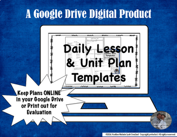 Preview of Lesson & Unit Plan for Google Drive Templates for Middle or High School