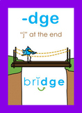 Illustrated lesson: Words ending in |-dge|