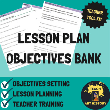 Preview of Lesson and Curriculum Planning Objectives Bank for Teachers