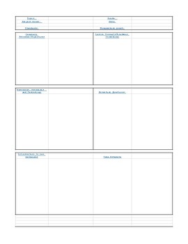 Preview of Lesson plan template