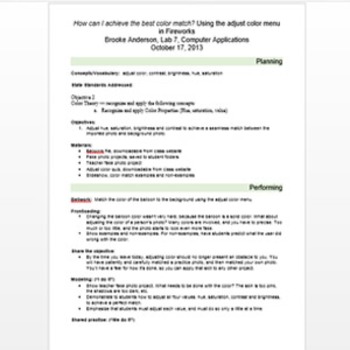 annotated research based lesson plan