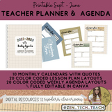 Lesson planner & weekly agenda | Customize in Canva