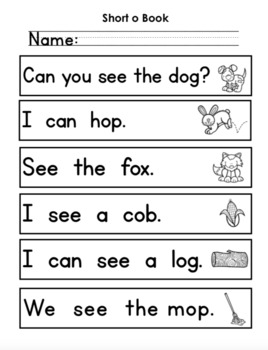 Preview of Lesson slides short o CVC words and beginning sight words. Online distance learn