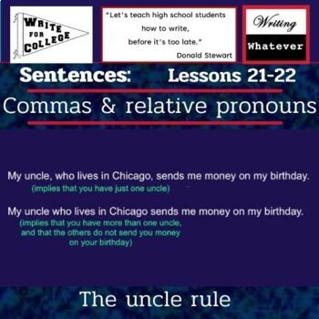 Preview of Lessons 21-22: Master those Commas
