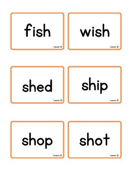 Preview of Sounding out the Sight Words word cards for Lessons 22-32