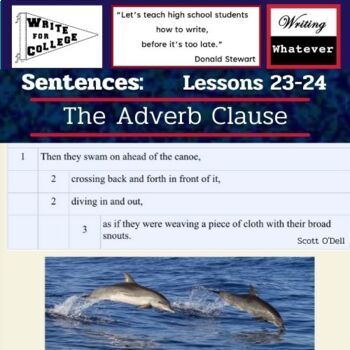 Preview of Lessons 23-24: The Adverb Clause