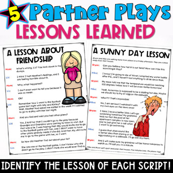 Preview of Lessons Learned Partner Plays: 5 Scripts with a Recording Worksheet