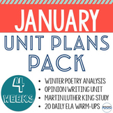 Lessons and Unit Plans for the entire month of January! - 4 Unit BUNDLE!