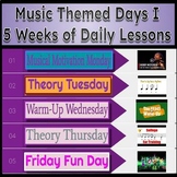 Lessons for Music Themed Days (5 weeks worth)