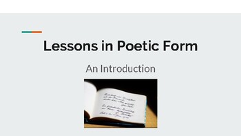 Preview of Lessons in Poetic Form -- An Introduction