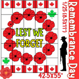 Lest We Forget Collaborative Poster, Canadian remembrance 