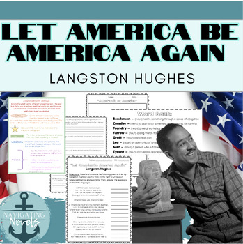 Preview of Let America Be America Again - No Prep Poetry Lesson Plan