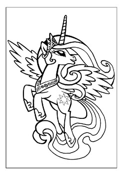 My Little Pony coloring page with unicorn