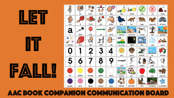 Preview of Let It Fall ; AAC Communication Board Featuring Boardmaker Symbols