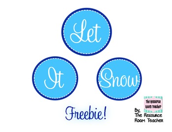 Preview of Let It Snow Bulletin Board Banner