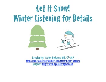 Preview of Let It Snow! Winter Listening for Details