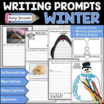 Preview of Winter Writing Prompts | Winter Writing Journal